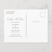 Minimale moderne foto Opslaan Datum uitnodiging (Achterkant)