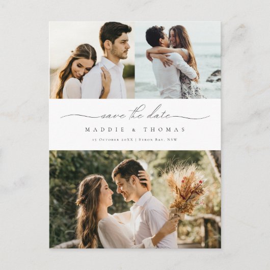 Minimale moderne foto Opslaan Datum uitnodiging (Voorkant)