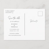 Minimale moderne foto Opslaan Datum uitnodiging (Achterkant)