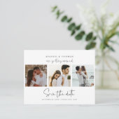 Minimale moderne foto Opslaan Datum uitnodiging (Staand voorkant)