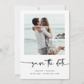 Minimale moderne foto Opslaan Datum uitnodiging (Voorkant)