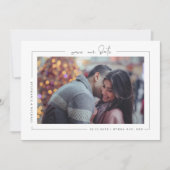 Minimale moderne foto Opslaan Datum uitnodiging (Voorkant)