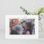 Minimale moderne foto Opslaan Datum uitnodiging (Staand voorkant)