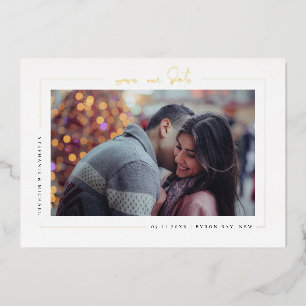 Minimale moderne foto Opslaan Datum uitnodiging