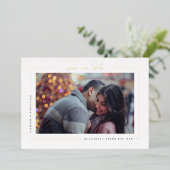 Minimale moderne foto Opslaan Datum uitnodiging (Staand Voorkant)