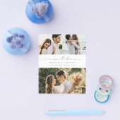 Minimale moderne foto Opslaan Datum uitnodiging Flyer (Enkel)