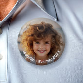 Minimale moderne foto - Retro tekst - Persoonlijk Ronde Button 5,7 Cm