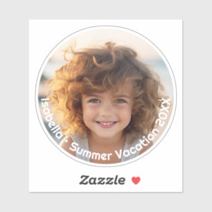 Minimale moderne foto - Retro tekst - Persoonlijk Sticker