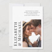 Minimale moderne foto save the date (Voorkant)