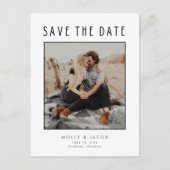 Minimale moderne foto Save the Date Wedding Aankondigingskaart (Voorkant)