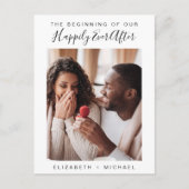 Minimale moderne foto trouwkaart aankondigingskaart (Voorkant)