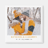 Minimale moderne foto van legant sparen de datum magneet (Voorkant)