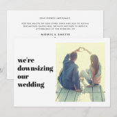 Minimale moderne foto van onze bruiloft aankondiging (Voorkant / Achterkant)