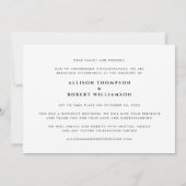 Minimale moderne foto We gaan onze bruiloft kleine Aankondiging (Achterkant)