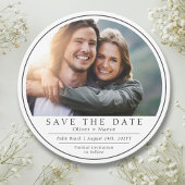 Minimale moderne foto zwart wit save the date