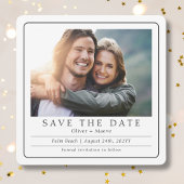 Minimale moderne foto zwart wit save the date