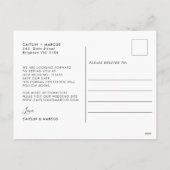 Minimale moderne fotobruiloft bespaart datum na feestdagenkaart (Achterkant)