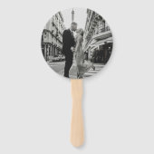 Minimale moderne fotobruiloft handwaaier (Achterkant)