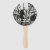 Minimale moderne fotobruiloft handwaaier (Voorkant)