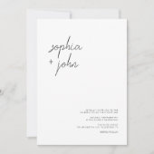 Minimale moderne fotobruiloft in één keer kaart (Voorkant)