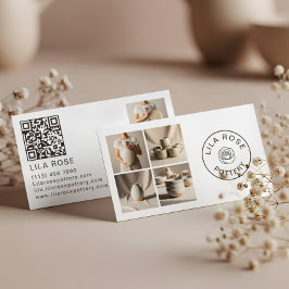 Minimale Moderne Fotocollage Keramiek Professionee Visitekaartje