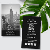 Minimale Moderne Fotograaf QR Code Social Media Visitekaartje