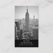 Minimale Moderne Fotograaf QR Code Social Media Visitekaartje (Voorkant)