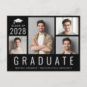 Minimale moderne fotograafpartij voor zwarte fotog uitnodiging briefkaart (Voorkant)