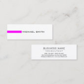 Minimale moderne Fuchsia Professional Mini Visitekaartje (Voorkant / Achterkant)