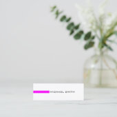 Minimale moderne Fuchsia Professional Mini Visitekaartje (Staand voorkant)