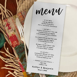 Minimale moderne gebruiksvriendelijke typografie menu