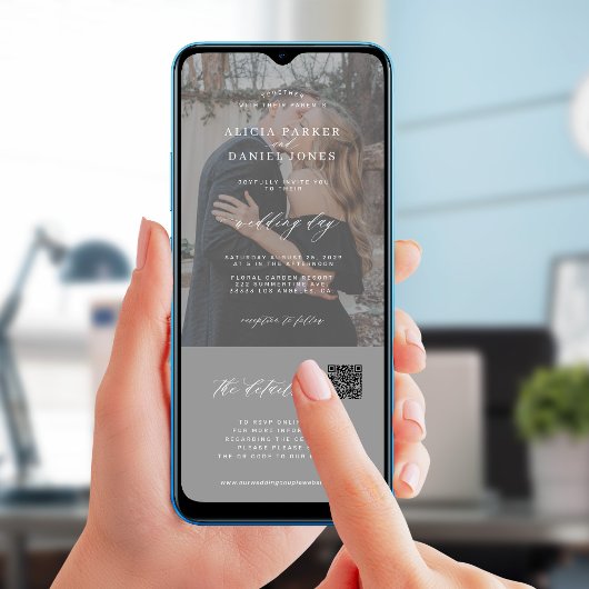 Minimale moderne gegevens over fotobruiloft in één kaart