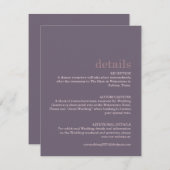 Minimale moderne geheugenkaart informatiekaartje (Voorkant / Achterkant)