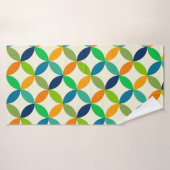 Minimale moderne geometrie uit de midden-eeuw badhanddoek (Badhanddoek)