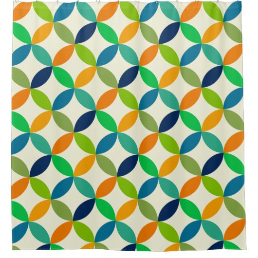 Minimale moderne geometrie uit de midden-eeuw douchegordijn (Voorkant)