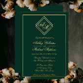 Minimale moderne Geometrische Folie van het Monogr Folie Uitnodiging