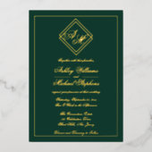 Minimale moderne Geometrische Folie van het Monogr Uitnodiging (Voorkant)