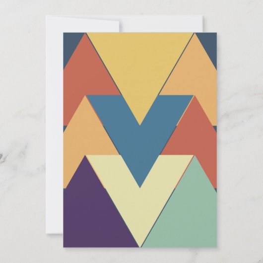 Minimale moderne geometrische kleurrijke, stijlvol kaart (Achterkant)