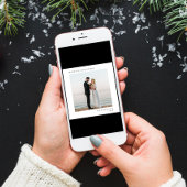 Minimale moderne getrouwde kerstfoto feestdagenkaart