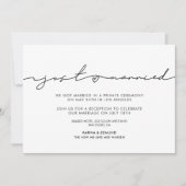 Minimale moderne Gewoon gehuwde aankondiging (Voorkant)