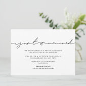 Minimale moderne Gewoon gehuwde aankondiging (Staand voorkant)