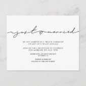 Minimale moderne Gewoon gehuwde aankondiging Briefkaart (Voorkant)