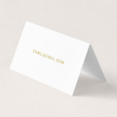Minimale moderne Gold Colour Lettering en QR-code Visitekaartje (Achterkant)