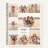 Minimale moderne golvende lijnen Meerdere fotocoll Notitieboek (Voorkant)