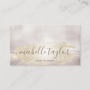Minimale moderne goudborstelhandtekening visitekaartje