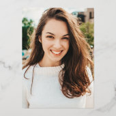 Minimale moderne gouden afstuderen voor roos folie uitnodiging (Achterkant)