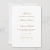 Minimale Moderne Gouden Stijlvolle Script Moslim B Kaart (Voorkant)