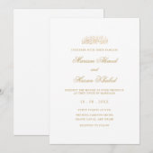 Minimale Moderne Gouden Stijlvolle Script Moslim B Kaart (Voorkant / Achterkant)