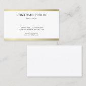 Minimale moderne goudgoudlook luxe rendy visitekaartje (Voorkant / Achterkant)