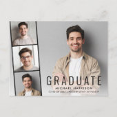 Minimale Moderne GraduPartij voor Fotostrips Uitnodiging Briefkaart (Voorkant)